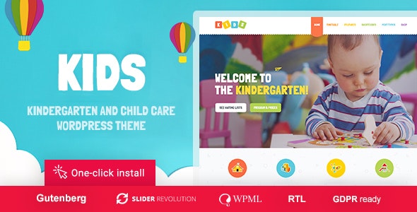 Kids v1.1.8 - Day Care & Kindergarten WordPress Theme for Children