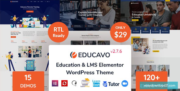 Educavo v3.0.7 - Online Courses & Education WordPress Theme
