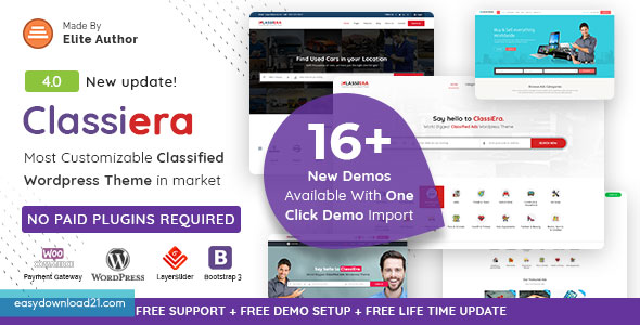 Classiera v4.0.18 - Classified Ads WordPress Theme