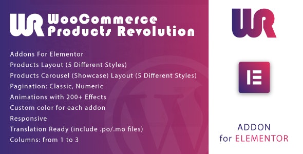 WooCommerce Products Revolution Tab for Elementor v1.0