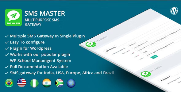 SMSmaster v6.0 – Multipurpose SMS Gateway for Wordpress