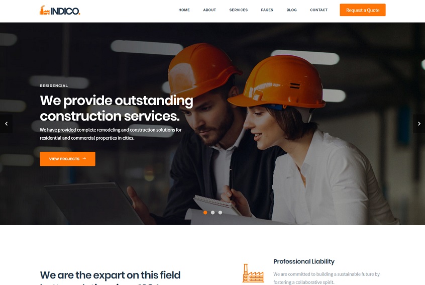 Indico - Construction & Building HTML Template