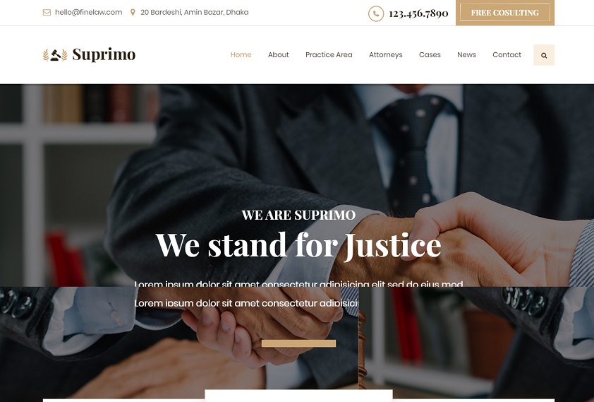 Suprimo | Lawyer Attorney Website HTML Template