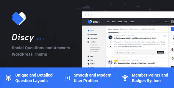 Discy v5.5.8 - Social Questions and Answers WordPress Theme