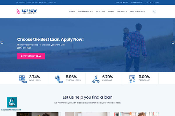 Loan Company Responsive Website Template