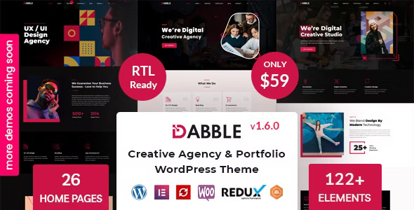 Dabble v1.6 - Creative Agency & Portfolio WordPress Theme