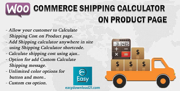 Woocommerce Shipping Calculator On Product Page v3.4