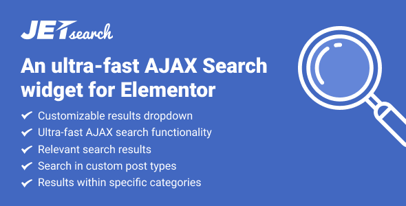 JetSearch v3.2.0.1 - AJAX Search widget for Elementor
