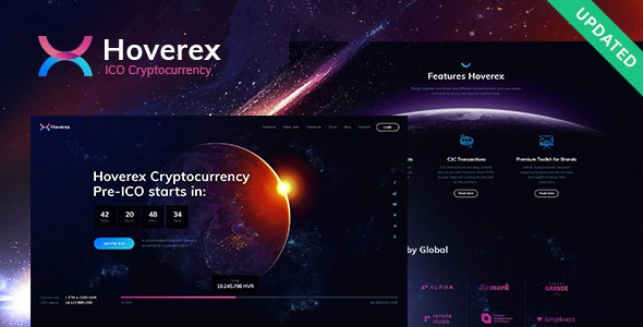 Hoverex v1.5.11 - Cryptocurrency & ICO WordPress Theme + Spanish
